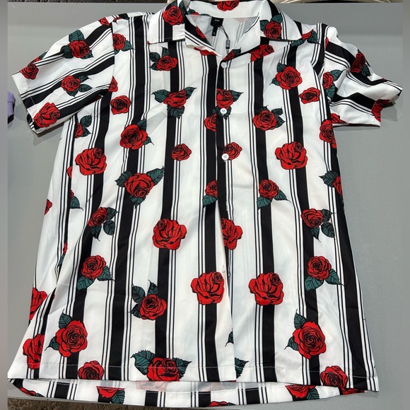 (3 for $15) Shein Hawaiian Rose ButtonDown (Men’s Large) - Picture 1 of 3